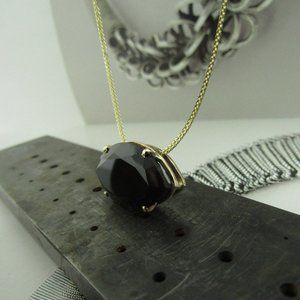 14K Gold Black Onyx necklace | Handcrafted Pendant | Personalized Gift